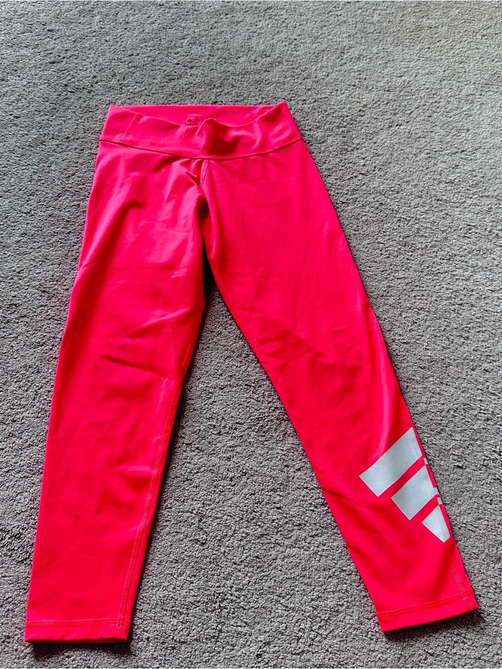 Adidas Bright Pink Woman’s ' Leggings with Silver Logo Detail Small